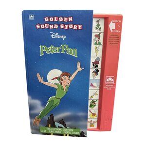 VINTAGE GOLDEN SOUND DISNEY PETER PAN ELECTRONIC STORY BOOK TINKER-BELL Tested!